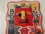Cars puzzel klok, Kinderen en Baby's, 10 tot 50 stukjes, Ophalen of Verzenden, Zo goed als nieuw, Van hout