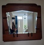 Vintage spiegel met houten omlijsting, Antiek en Kunst, Antiek | Spiegels, Ophalen of Verzenden, Vierkant, 50 tot 100 cm, Minder dan 100 cm