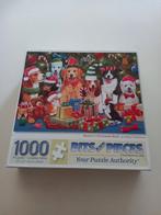 Puzzel - 1000 stukjes - kerstpuzzel - honden, Ophalen, 500 t/m 1500 stukjes, Gebruikt, Legpuzzel
