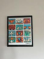 Keith Haring poster in zwarte lijst 61x51 cm, Ophalen of Verzenden