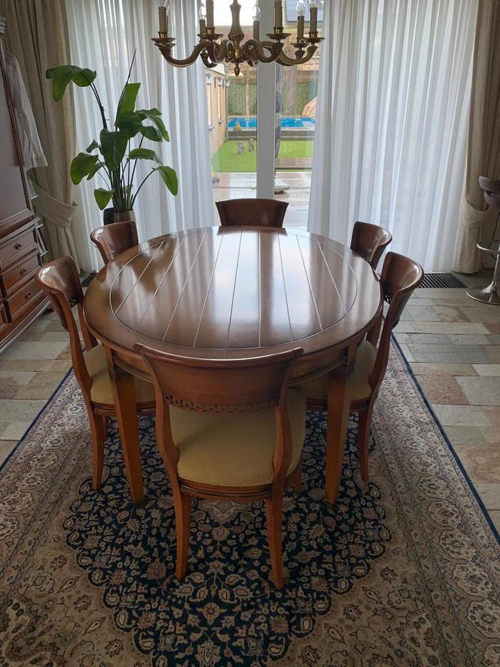 Mooie eethoek te koop, Huis en Inrichting, Complete eetkamers, Zo goed als nieuw, 6 tot 8 stoelen, Ophalen