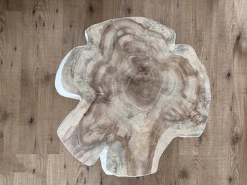 Witte Teakhouten Bijzettafel 45x45x40 Cm beschikbaar voor biedingen