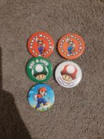 Spelden Spongebob en Mario, Ophalen of Verzenden, Gebruikt, Figuurtje, Button