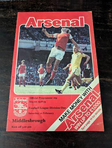 Programmaboekje Arsenal 1978-1979 beschikbaar voor biedingen
