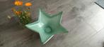 Grote Vintage groene Stervormige schaal van glas - 40 cm, Ophalen of Verzenden, Gebruikt