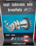 Originele poster Beckson Reddingsnaaf voor Motor en Fiets, Verzamelen, Verzenden, A1 t/m A3, Reclame, Rechthoekig Staand