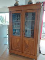 Antieke notenhouten kast, Huis en Inrichting, Kasten | Vitrinekasten, Ophalen, Gebruikt, 25 tot 50 cm