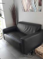 Bank bruin leer anderhalf zits Loveseat, Ophalen, Gebruikt, Modern ECHT LEER, Tweepersoons