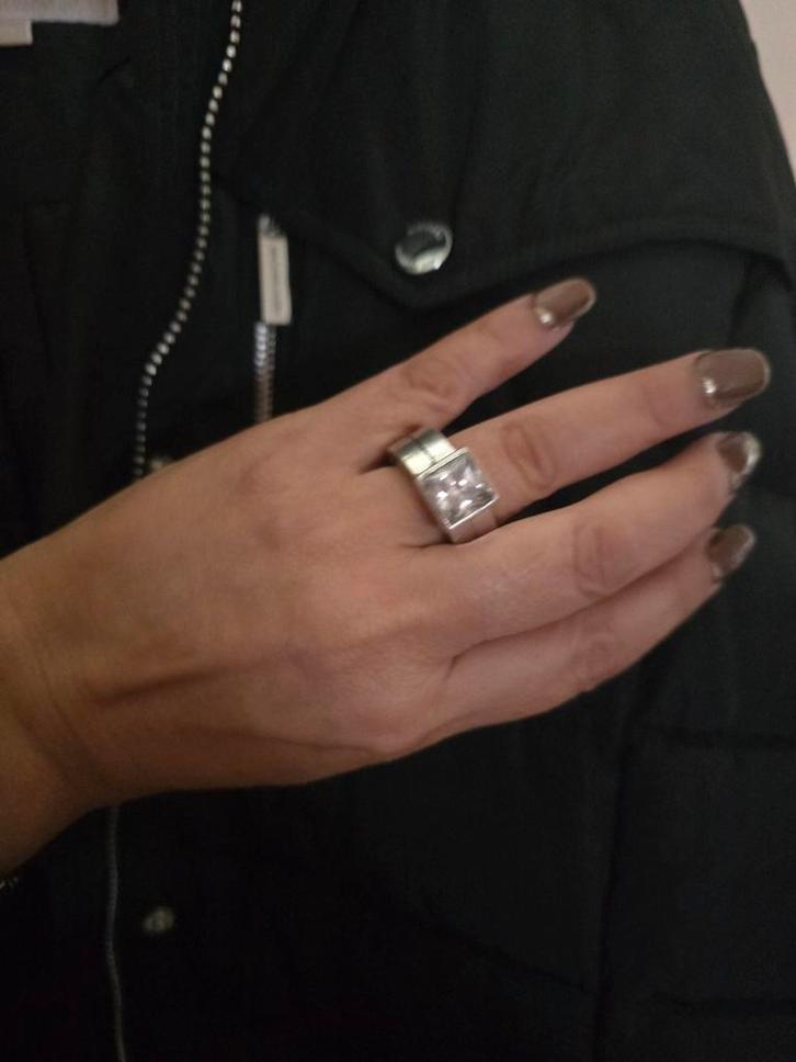 Otazu/ Love Otazu ring  maat 19, Sieraden, Tassen en Uiterlijk, Ringen, Gebruikt, Dame, 19 tot 20, Zilver, Zilver, Ophalen of Verzenden