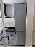 Ikea 220x60 hoge koelkastkast zwart met bodbyn grijs, Ophalen, 200 cm of meer, Grijs, 50 tot 100 cm