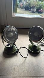 Twee retro groene verstelbare tafellampen/ bureaulampen, Ophalen, Nieuw, Metaal of Aluminium