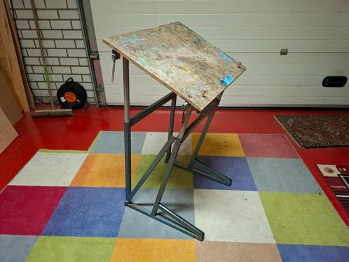 Vintage Tekentafel Lessenaar Industrieel. Kijk omschr,, Antiek en Kunst, Antiek | Gereedschap en Instrumenten, Ophalen