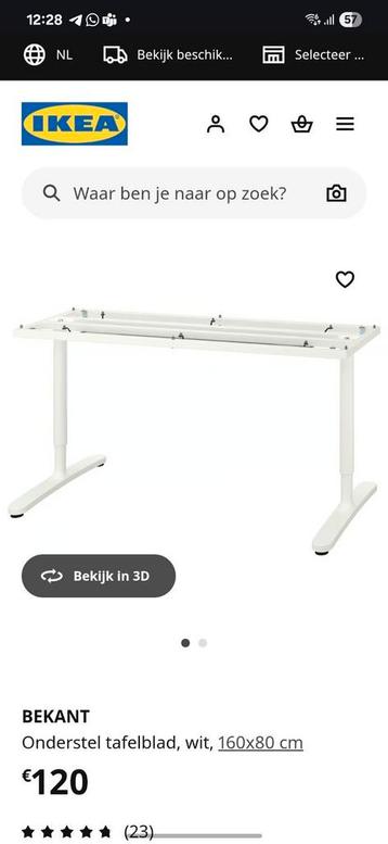 Ikea Bekant onderstel wit 16080 - afbeelding 2