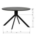 Woood eettafel rond, Gebruikt, Ophalen of Verzenden, Vijf personen of meer, 100 tot 150 cm
