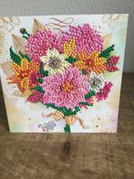 Diamond painting Valentijns kaart bloemen, Verzenden, Nieuw, Overige thema's