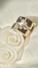 Erg mooie gouden oorstekers met 6 briljanten, Sieraden, Tassen en Uiterlijk, Oorbellen, Ophalen, Zo goed als nieuw, Met edelsteen
