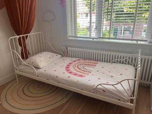 IKEA Minnen meegroeibed, Huis en Inrichting, Slaapkamer | Bedden, Nieuw, Eenpersoons, 200 cm, Hout, Wit, Ophalen