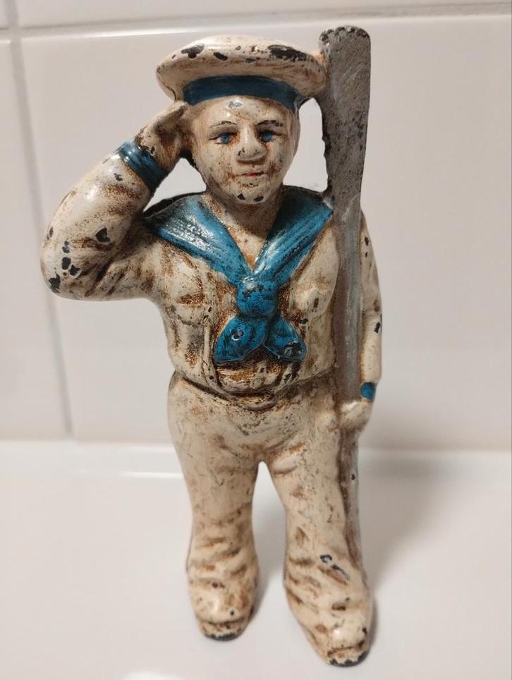 Antiek Hubley WOI gietijzeren spaarpot, Antiek en Kunst, Antiek | Speelgoed, Ophalen of Verzenden