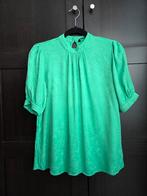 Zara top blouse pofmouwen groen S, Maat 38/40 (M), Zara, Ophalen of Verzenden, Zo goed als nieuw