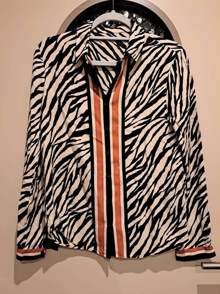 Blouse zebra, lange mouw, M, Kleding | Dames, Blouses en Tunieken, Zo goed als nieuw, Maat 38/40 (M), Overige kleuren, Ophalen of Verzenden