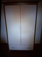 LEUKE BRUINE/WITTE KLEDINGKAST 2 DEURS, Ophalen, 100 tot 150 cm, Zo goed als nieuw, 150 tot 200 cm