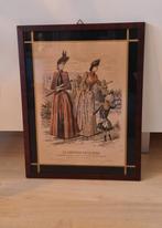 Le moniteur de la mode - oude ingelijste prent., Ophalen of Verzenden