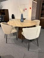 Eetkamerset Japandi, Ophalen of Verzenden, Zo goed als nieuw, 4 tot 6 stoelen