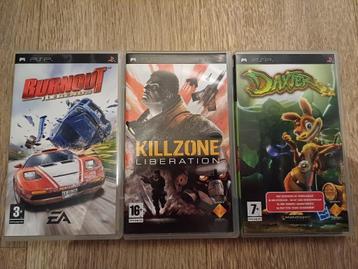 drie spellen voor de Playstation Portable (PSP) beschikbaar voor biedingen