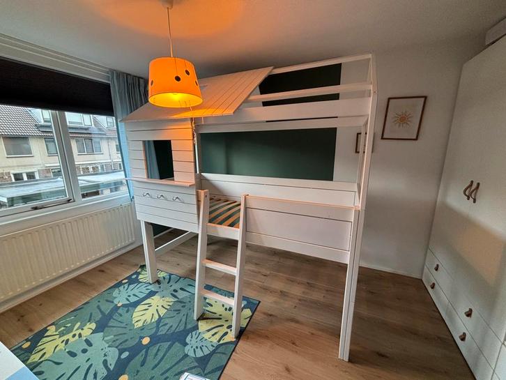 Hoogslaper 4-in-1 hutbed - lifetime, Kinderen en Baby's, Kinderkamer | Stapelbedden en Hoogslapers, Gebruikt, Hoogslaper, Ophalen