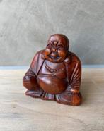 KLEIN Beeldje Rozenhout Happy Boeddha Hotei 8 cm, Ophalen of Verzenden