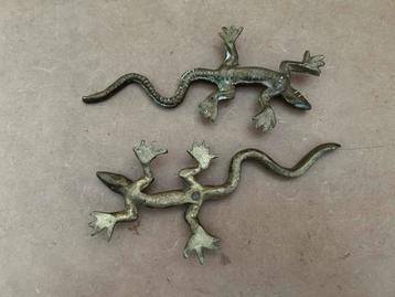 Messing salamander/ hagedis 2 stuks beschikbaar voor biedingen