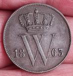 1 CENT 1863, Koning Willem III, 1 cent, Losse munt, Verzenden