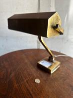 Vintage messing bureaulamp / pianolamp – retro design, Huis en Inrichting, Lampen | Tafellampen, Ophalen of Verzenden, Zo goed als nieuw