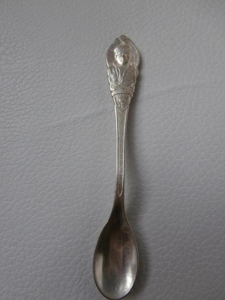 Zilveren theelepel Scheveningen visser klederdracht, Antiek en Kunst, Antiek | Goud en Zilver, Ophalen of Verzenden