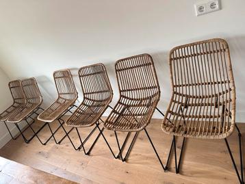 6 prachtige rotan stoelen! beschikbaar voor biedingen