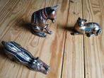 Bronskleurige beeldjes van katten, Verzamelen, Beelden en Beeldjes, Ophalen of Verzenden, Gebruikt, Dier