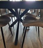 Rechthoekige eettafel zwart mango hout- 220x100, Huis en Inrichting, Tafels | Eettafels, Gebruikt, 100 tot 150 cm, 200 cm of meer