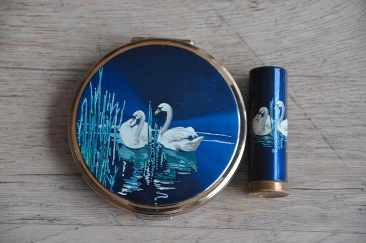 Stratton  Poederdoos  +  Lipstick  -  Vintage, Sieraden, Tassen en Uiterlijk, Uiterlijk | Cosmetica en Make-up, Nieuw, Toebehoren