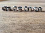 Stainless steel kralen met groot gat, Hobby en Vrije tijd, Kralen en Sieraden maken, Ophalen of Verzenden, Zo goed als nieuw, Kraal