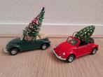Kerst VW kever cabrio rood groen, in kerstboom, versiering., Diversen, Kerst, Ophalen of Verzenden, Gebruikt
