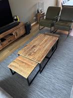 Salon tafel + 2 bijzettafels, Minder dan 55 cm, Gebruikt, Rechthoekig, Ophalen