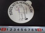 sticker miro's witte merken plan - strip robot *, Verzamelen, Ophalen, Zo goed als nieuw