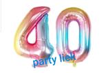 Cijfer 40 folieballon 101cm nr C425, Ophalen of Verzenden, Nieuw, Versiering, Verjaardag