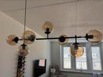 Zwarte hanglamp met glazen bollen, Huis en Inrichting, Lampen | Hanglampen, Ophalen, Zo goed als nieuw
