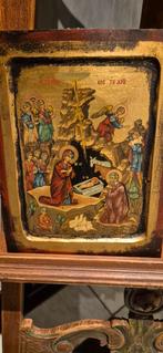 Byzantijnse Iconen Set twee verdiepte iconen, Antiek en Kunst, Antiek | Religie, Ophalen of Verzenden