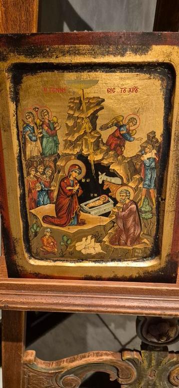 Byzantijnse Iconen Set twee verdiepte iconen beschikbaar voor biedingen