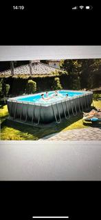 Zwembad Intex 7.33x3.66 met warmtepomp, 300 cm of meer, 400 cm of meer, Gebruikt, Rechthoekig