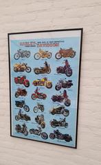 Harley davidson poster 94x63, Ophalen, Rechthoekig Staand, Met lijst, Zo goed als nieuw