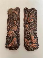 Antieke Japanse boekenlegger koper . Paradijsvogel lotus, Antiek en Kunst, Ophalen, Koper