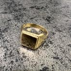 14 karaats gouden zegelring massief, Sieraden, Tassen en Uiterlijk, Ringen, Ophalen of Verzenden